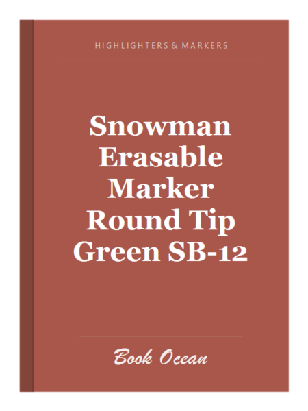Snowman Erasable Marker Round Tip Green SB-12