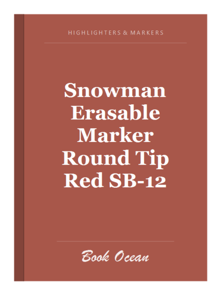 Snowman Erasable Marker Round Tip Red SB-12