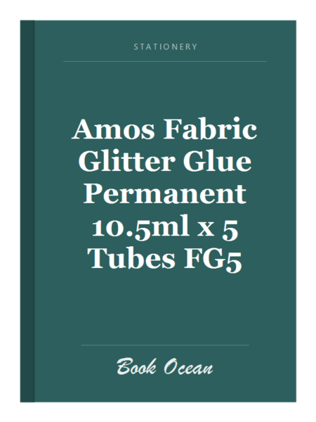 Amos Fabric Glitter Glue Permanent 10.5ml x 5 Tubes FG5