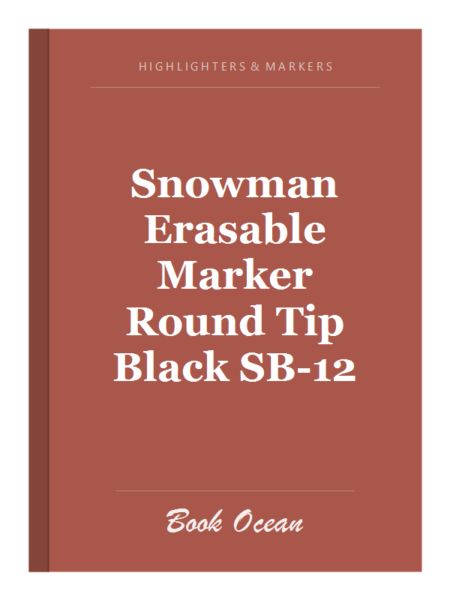Snowman Erasable Marker Round Tip Black SB-12