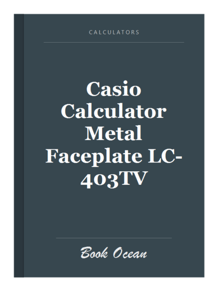 Casio Calculator Metal Faceplate LC-403TV