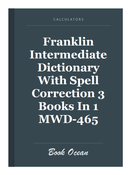 Franklin Intermediate Dictionary With Spell Correction 3 Books In 1 MWD-465
