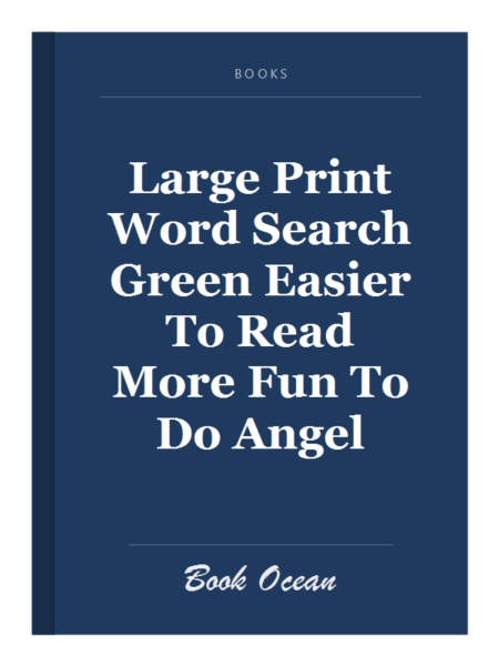 Large Print Word Search Green Easier To Read More Fun To Do Angel