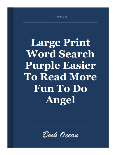 Large Print Word Search Purple Easier To Read More Fun To Do Angel