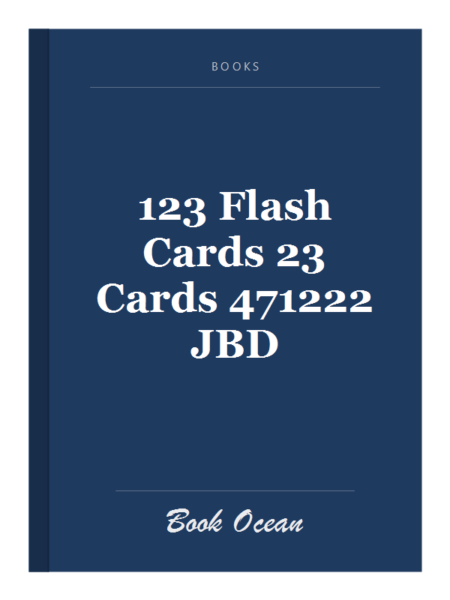 123 Flash Cards 23 Cards 471222 JBD