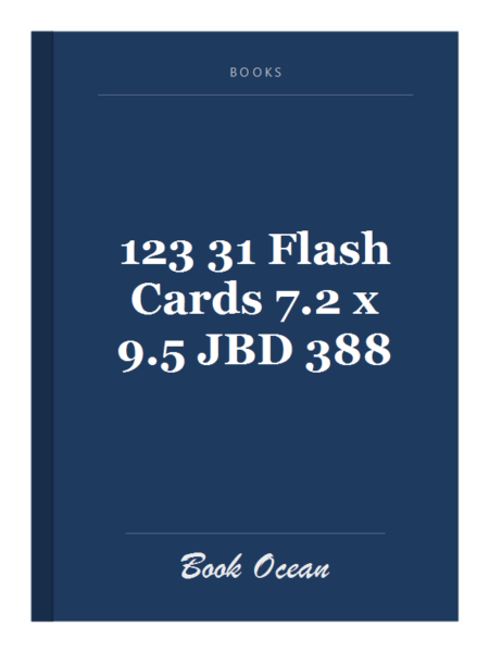 123 31 Flash Cards 7.2 x 9.5 JBD 388
