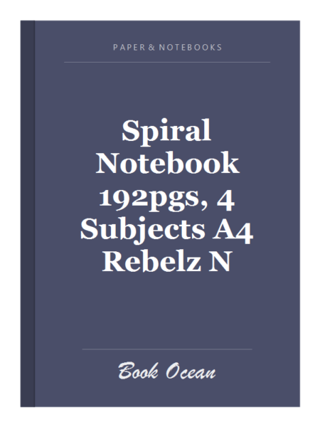 Spiral Notebook 192pgs, 4 Subjects A4 Rebelz N