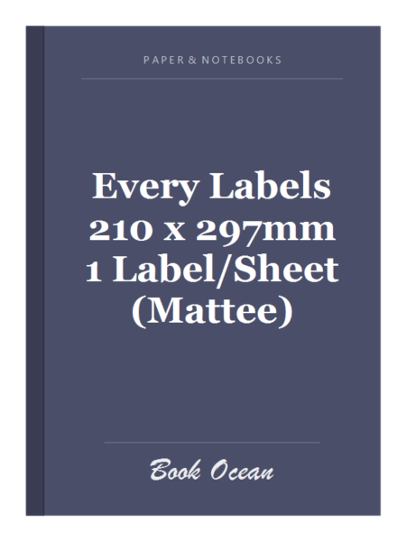 Every Labels 210 x 297mm 1 Label/Sheet (Mattee)