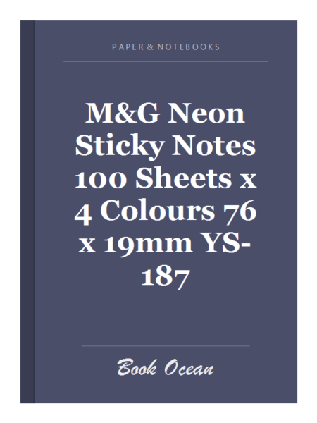M&G Neon Sticky Notes 100 Sheets x 4 Colours 76 x 19mm YS-187