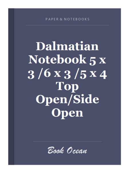 Dalmatian Notebook 5 x 3 /6 x 3 /5 x 4 Top Open/Side Open