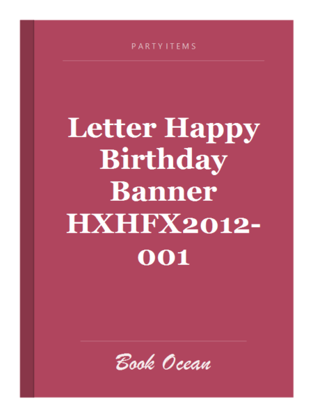 Letter Happy Birthday Banner HXHFX2012-001