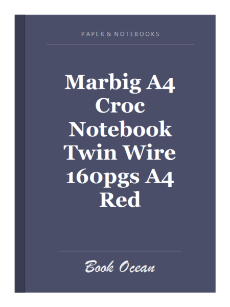 Marbig A4 Croc Notebook Twin Wire 160pgs A4 Red
