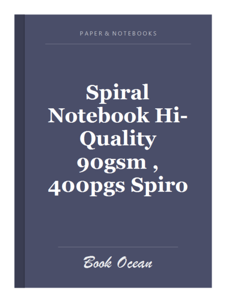 Spiral Notebook Hi-Quality 90gsm , 400pgs Spiro