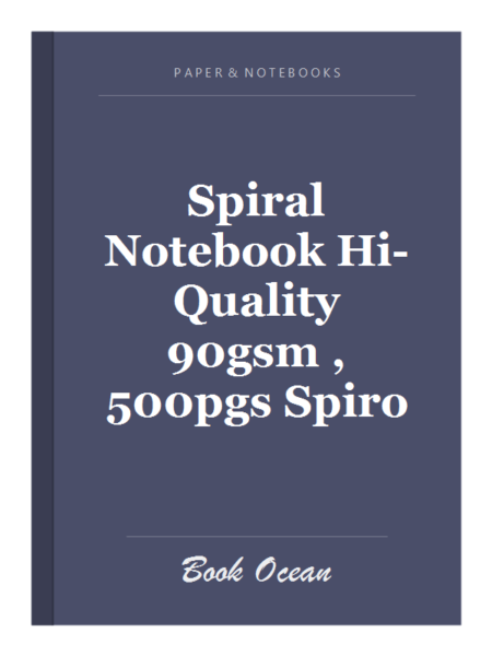 Spiral Notebook Hi-Quality 90gsm , 500pgs Spiro