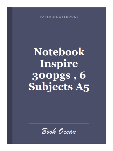 Notebook Inspire 300pgs , 6 Subjects A5