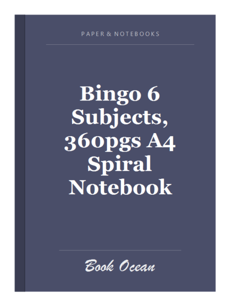 Bingo 6 Subjects, 360pgs A4 Spiral Notebook