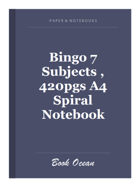 Bingo 7 Subjects , 420pgs A4 Spiral Notebook