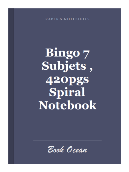 Bingo 7 Subjets , 420pgs Spiral Notebook