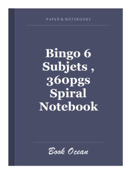 Bingo 6 Subjets , 360pgs Spiral Notebook