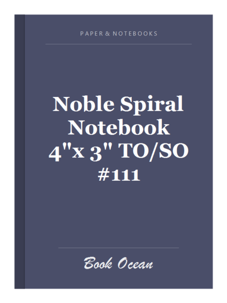 Noble Spiral Notebook 4"x 3" TO/SO #111