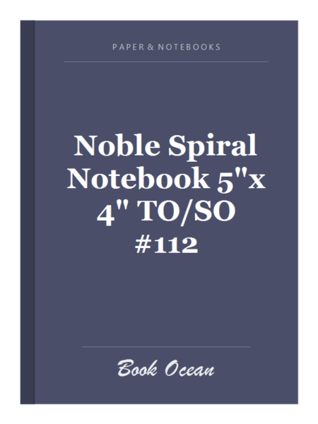 Noble Spiral Notebook 5"x 4" TO/SO #112