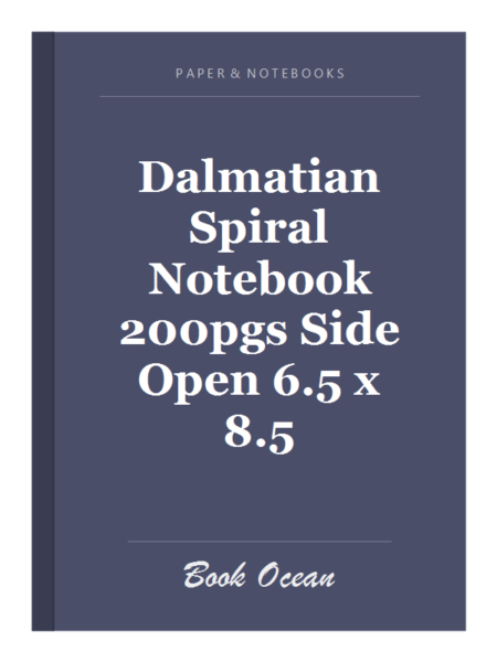 Dalmatian Spiral Notebook 200pgs Side Open 6.5 x 8.5