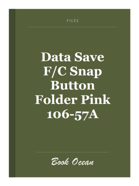 Data Save F/C Snap Button Folder Pink 106-57A