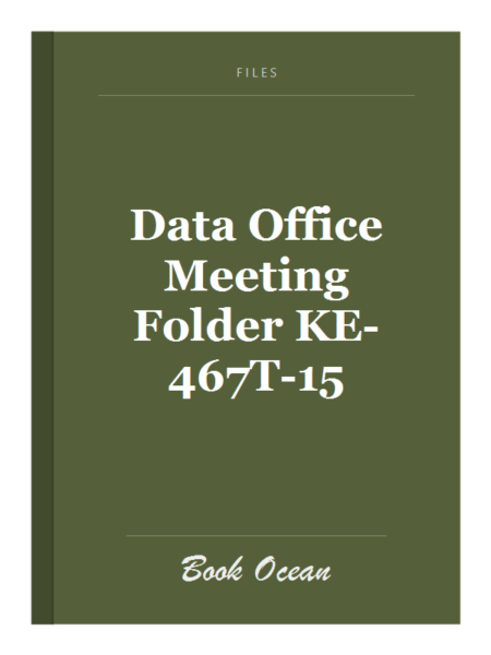 Data Office Meeting Folder KE-467T-15