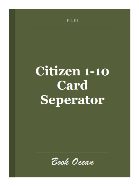 Citizen 1-10 Card Seperator