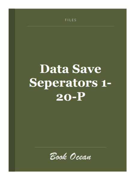 Data Save Seperators 1-20-P
