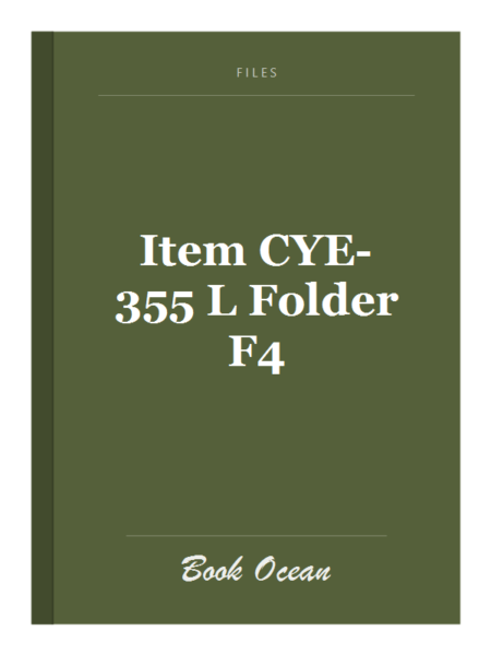 Item CYE-355 L Folder F4