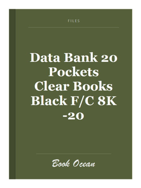 Data Bank 20 Pockets Clear Books Black F/C 8K-20