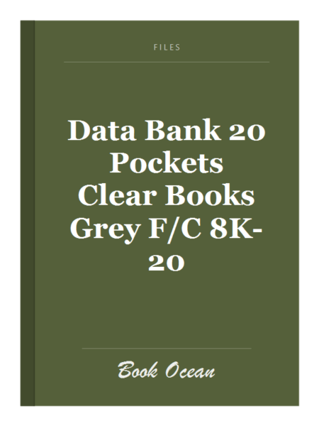 Data Bank 20 Pockets Clear Books Grey F/C 8K-20
