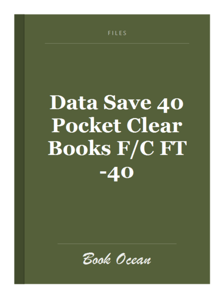 Data Save 40 Pocket Clear Books F/C FT-40