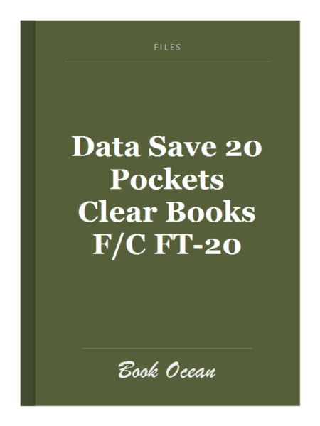 Data Save 20 Pockets Clear Books F/C FT-20