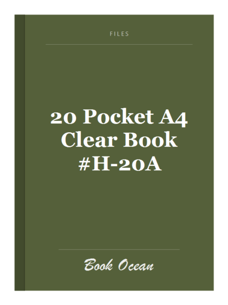 20 Pocket A4 Clear Book #H-20A