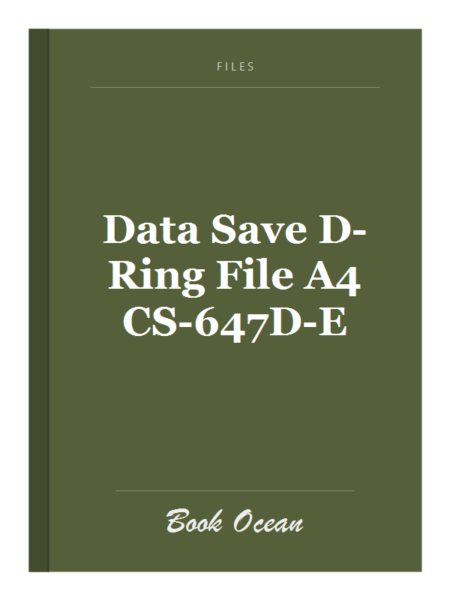 Data Save D-Ring File A4 CS-647D-E