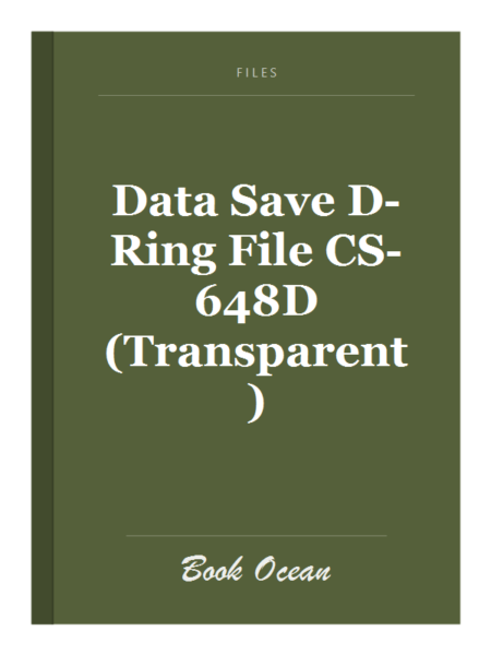 Data Save D-Ring File CS-648D (Transparent)