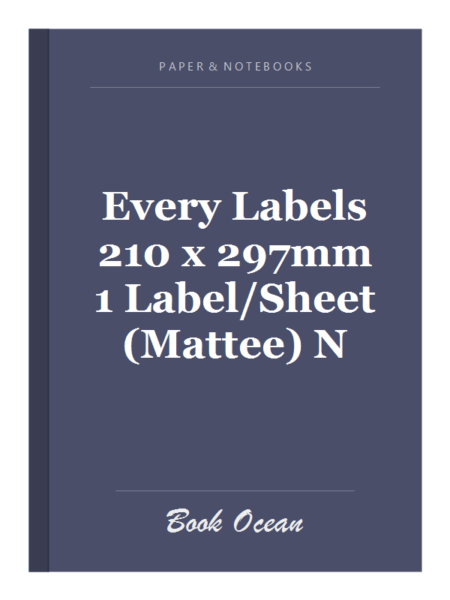 Every Labels 210 x 297mm 1 Label/Sheet (Mattee) N
