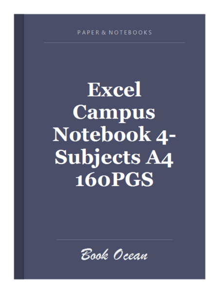 Excel Campus Notebook 4-Subjects A4 160PGS