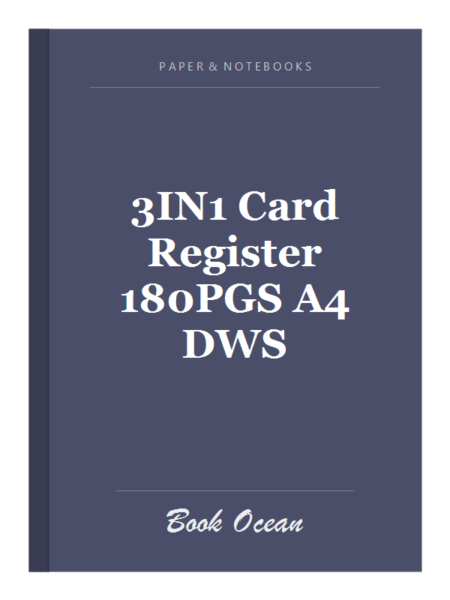 3IN1 Card Register 180PGS A4 DWS