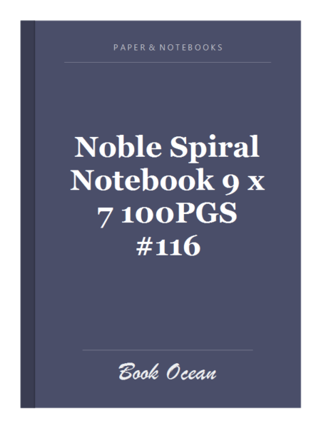 Noble Spiral Notebook 9 x 7 100PGS #116