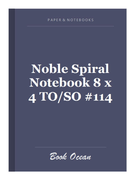Noble Spiral Notebook 8 x 4 TO/SO #114