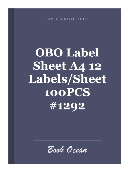 OBO Label Sheet A4 12 Labels/Sheet 100PCS #1292