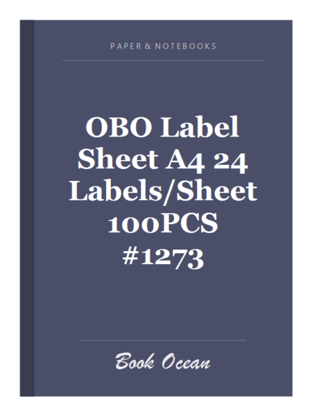 OBO Label Sheet A4 24 Labels/Sheet 100PCS #1273