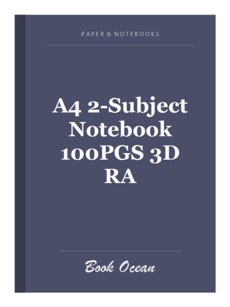 A4 2-Subject Notebook 100PGS 3D RA