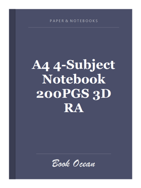 A4 4-Subject Notebook 200PGS 3D RA