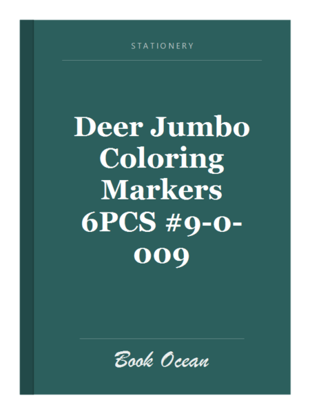 Deer Jumbo Coloring Markers 6PCS #9-0-009