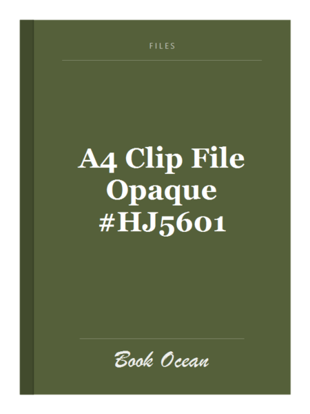 A4 Clip File Opaque #HJ5601
