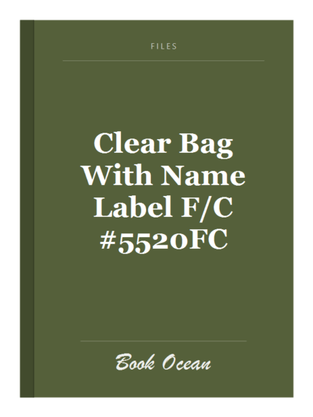 Clear Bag With Name Label F/C #5520FC